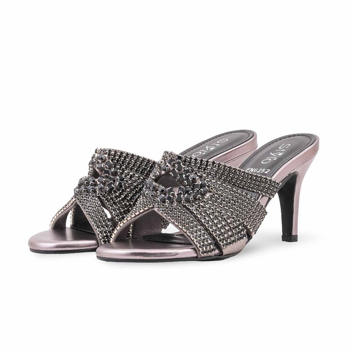 Black Fancy Sandal For Women FN6252
