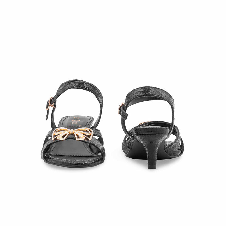 Black Fancy Sandal For Women FN6257