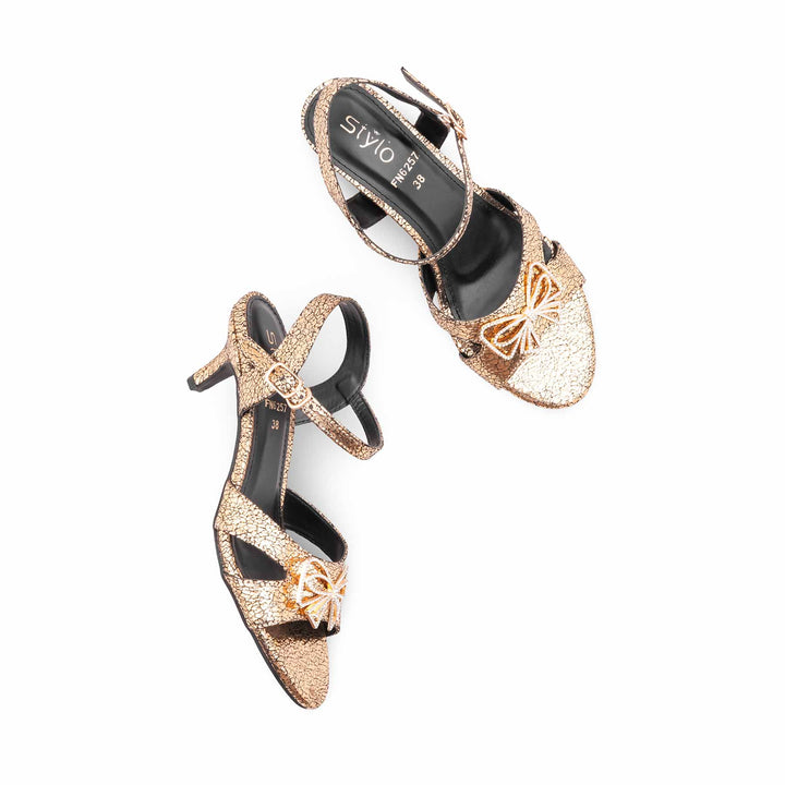 Golden Fancy Sandal For Women FN6257