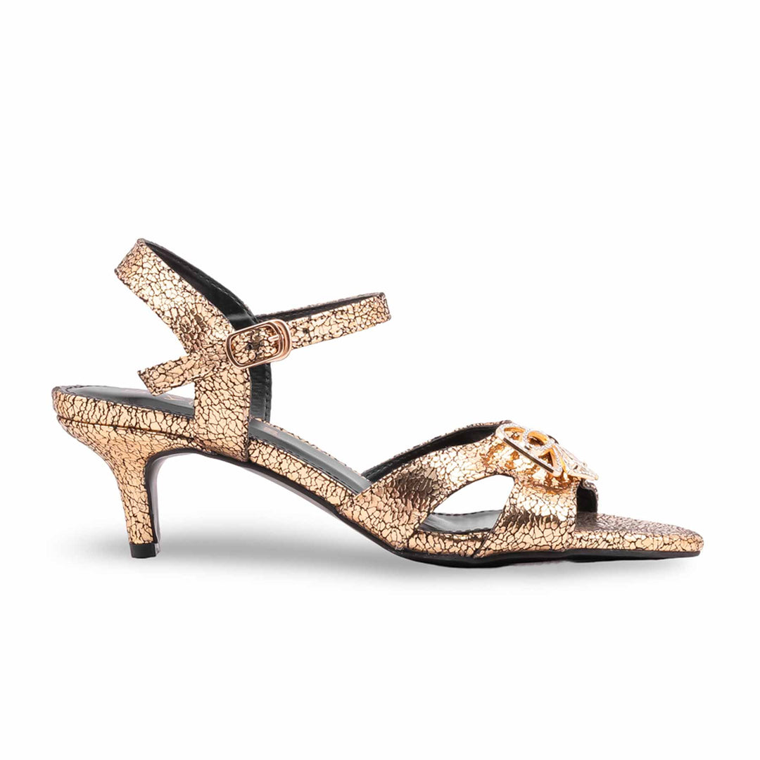 Golden Fancy Sandal For Women FN6257