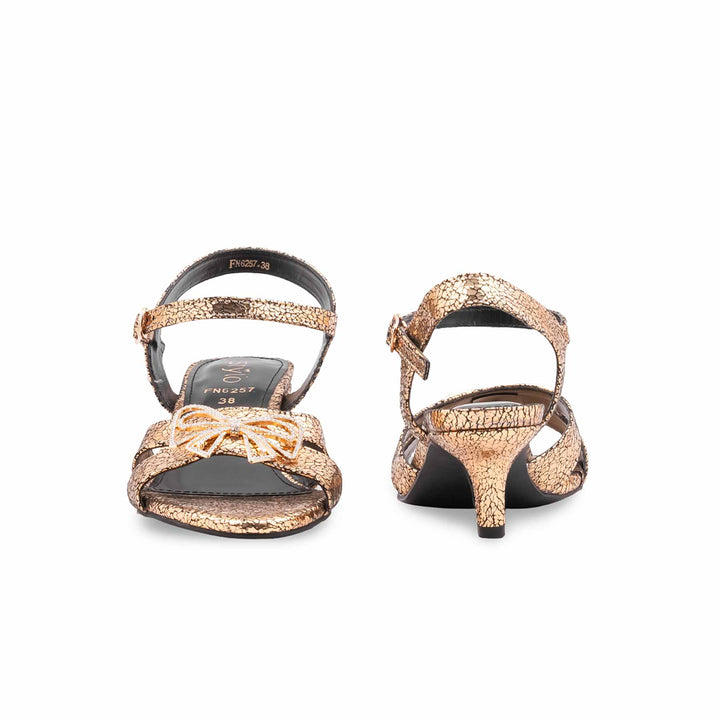 Golden Fancy Sandal For Women FN6257