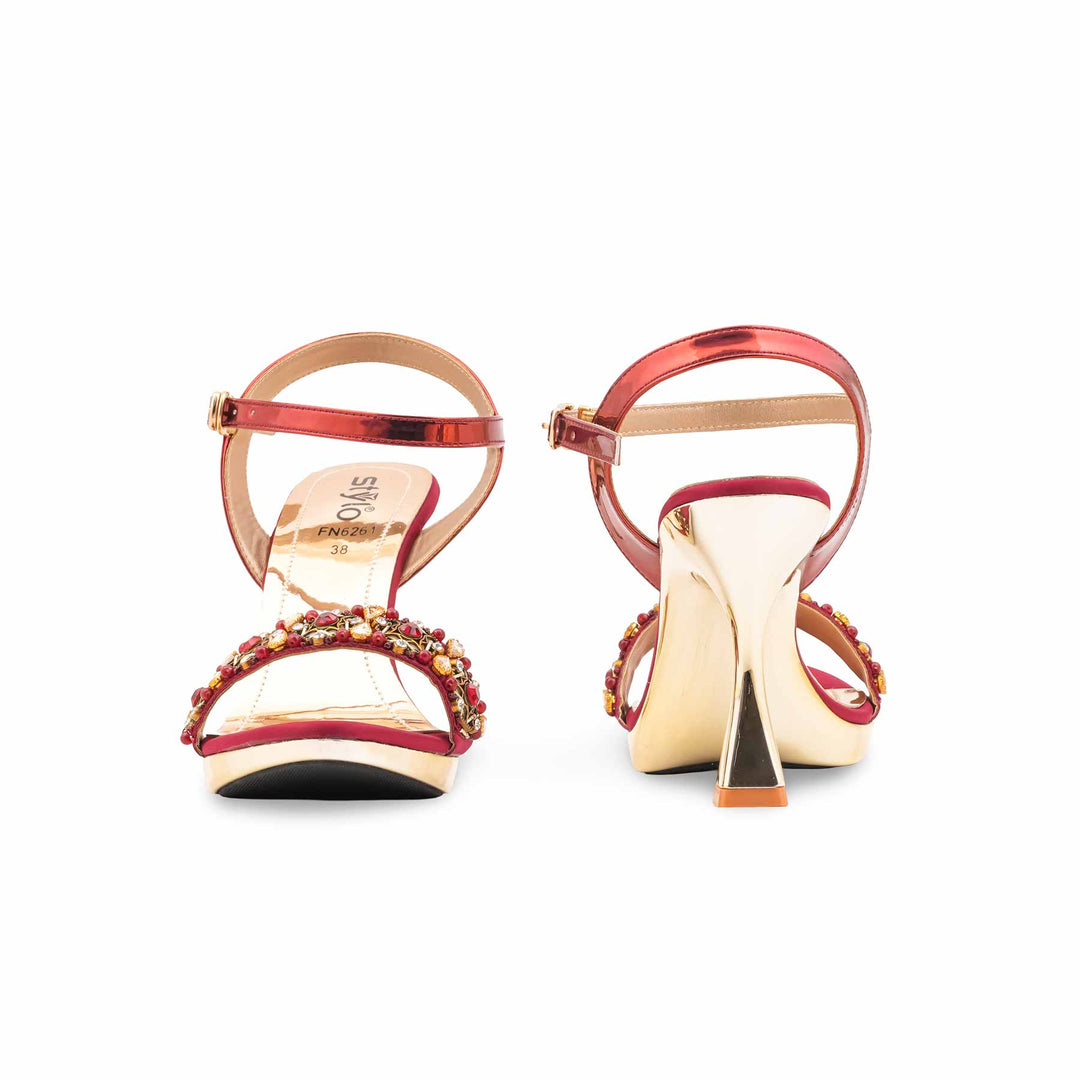 Red Fancy Bridal Sandal FN6261