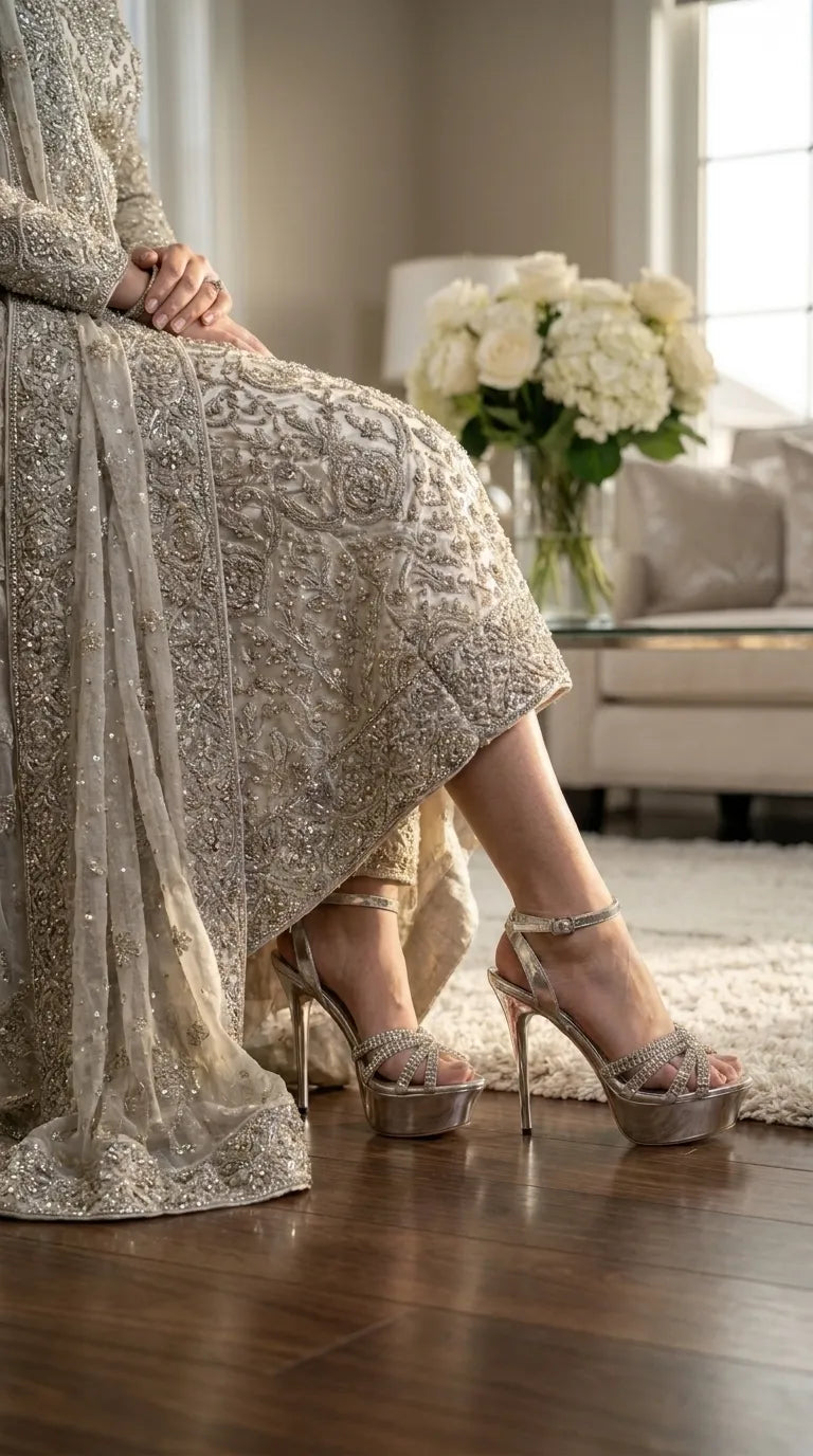 Silver Bridal Sandal FN6262