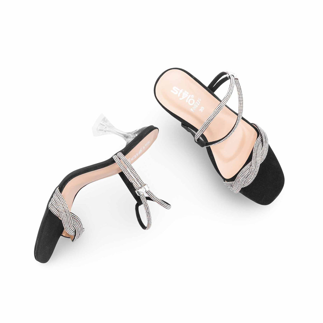 Black Fancy Women Sandal FN6276