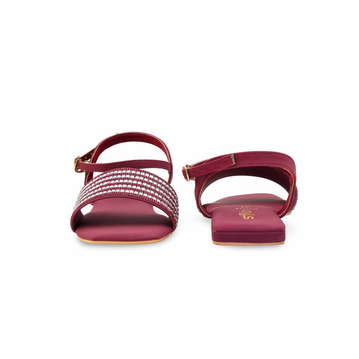 Maroon Fancy Sandal For Ladies FN6278