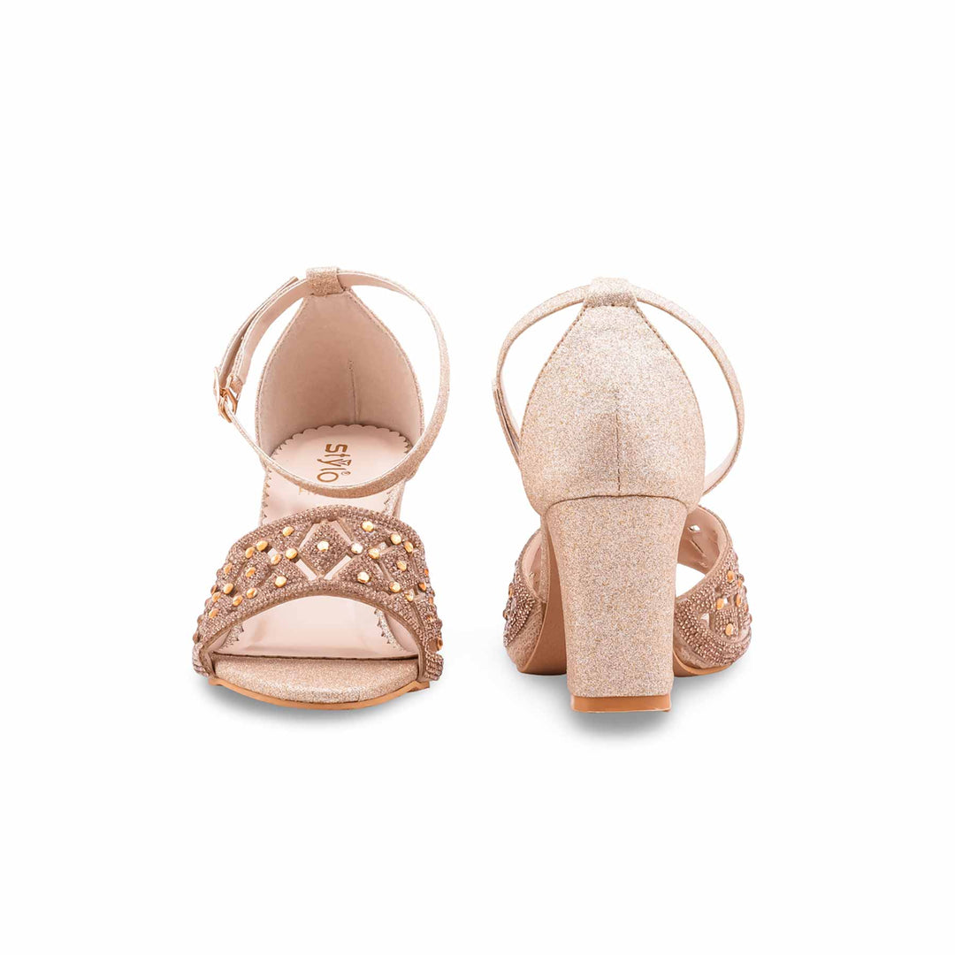 Golden Fancy Sandal For Women FN6285