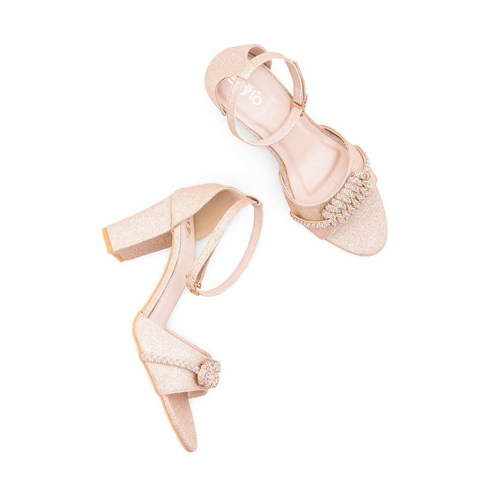 Golden Fancy Sandal For Women FN6286