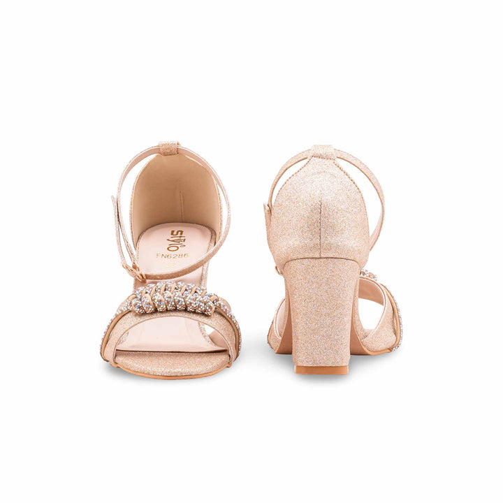 Golden Fancy Sandal For Women FN6286