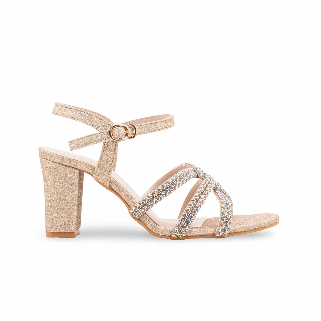 Golden Fancy Sandal For Women FN6287