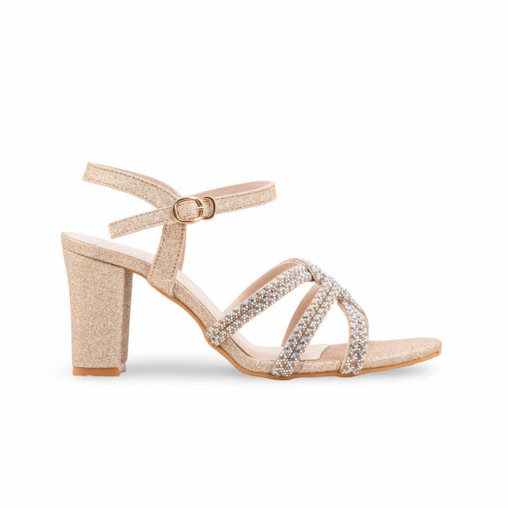 Golden Fancy Sandal For Women FN6287