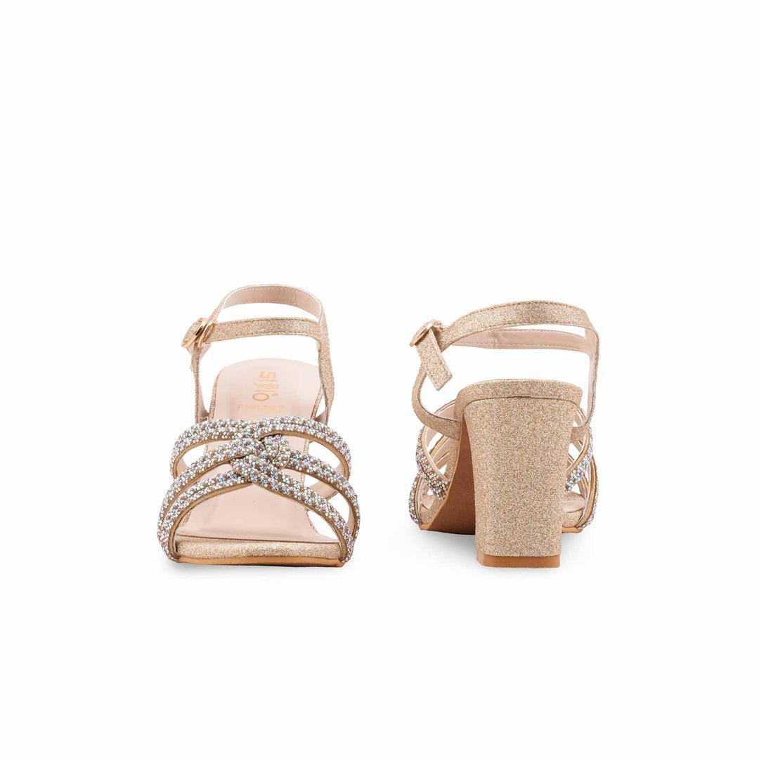Golden Fancy Sandal For Women FN6287