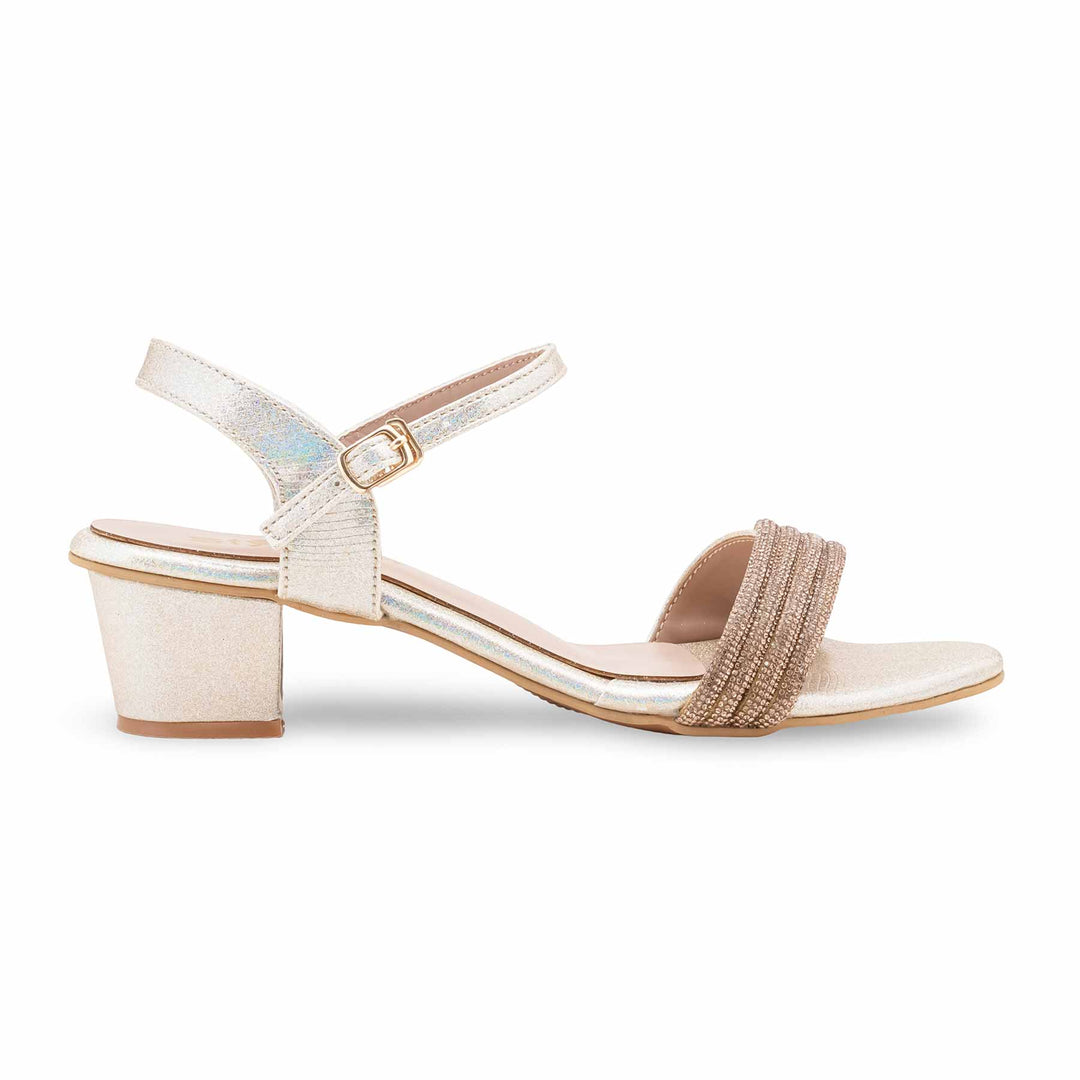 Golden Fancy Sandal For Women FN6290