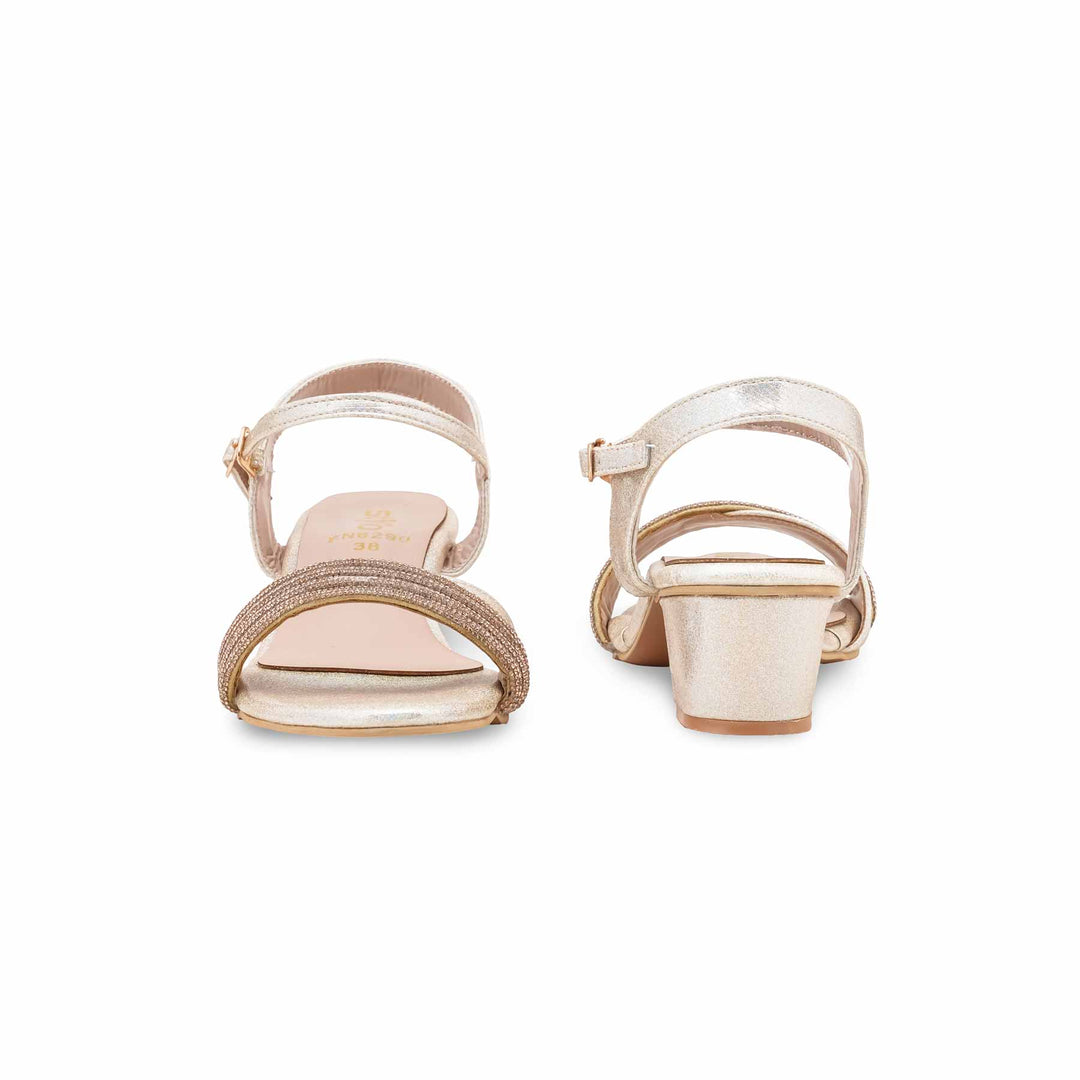Golden Fancy Sandal For Women FN6290