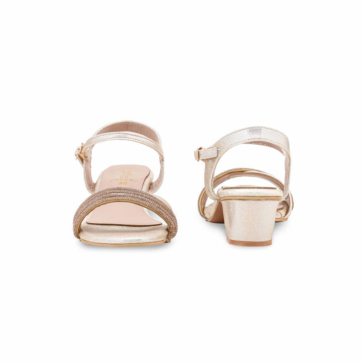 Golden Fancy Sandal For Women FN6290