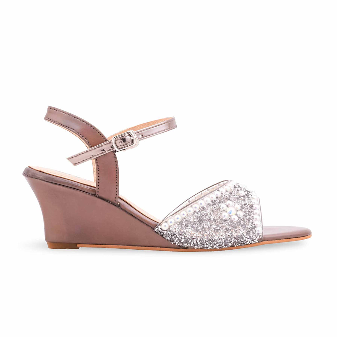 Grey Fancy Sandal For Ladies FN6301