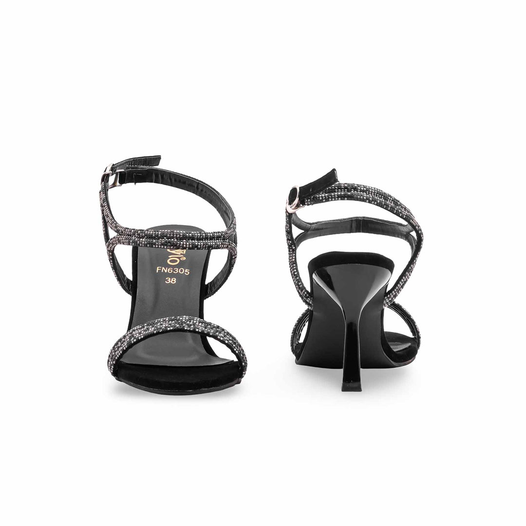 Black Fancy Women Sandal FN6305