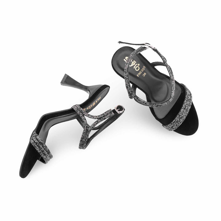 Black Fancy Women Sandal FN6305