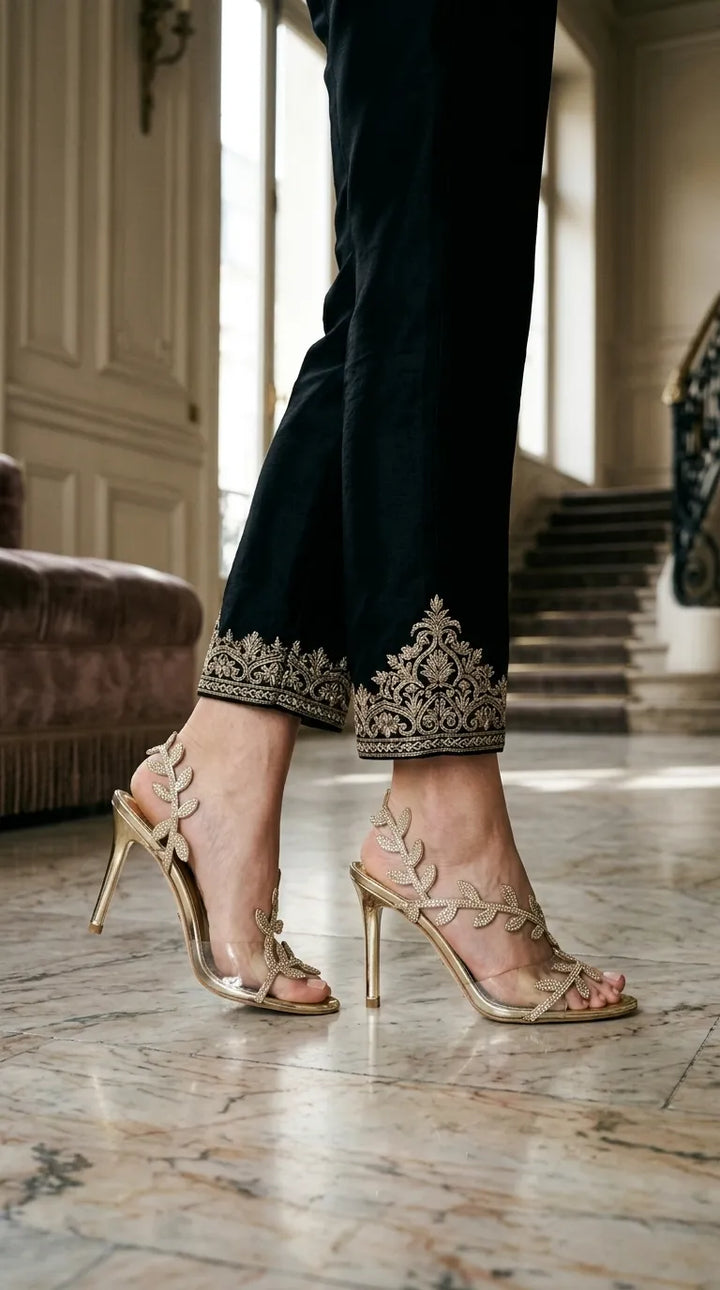 Golden Fancy Bridal Sandal FN6357