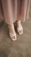 Golden Fancy Sandal For Ladies FN6411