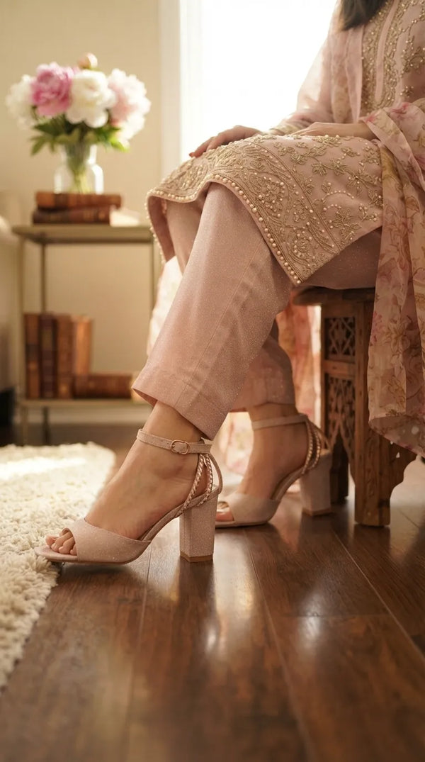 Pink Fancy Sandal For Women FN6455