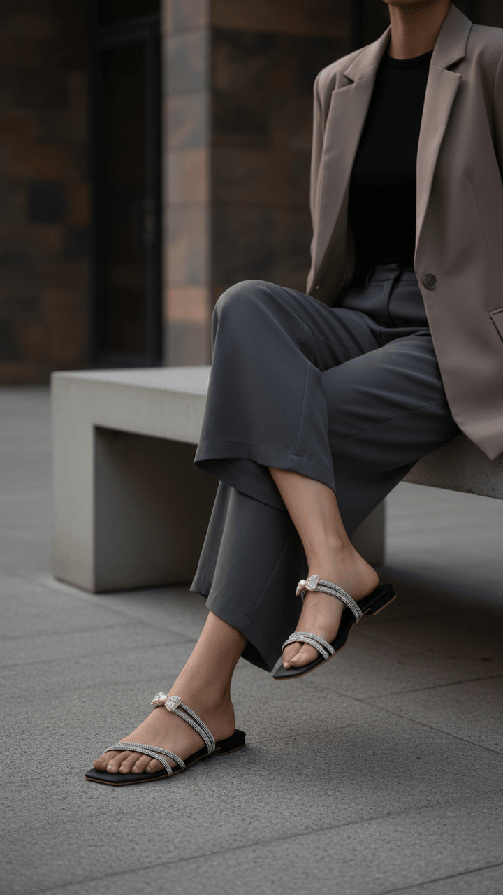 Black Fancy Slipper FN7707