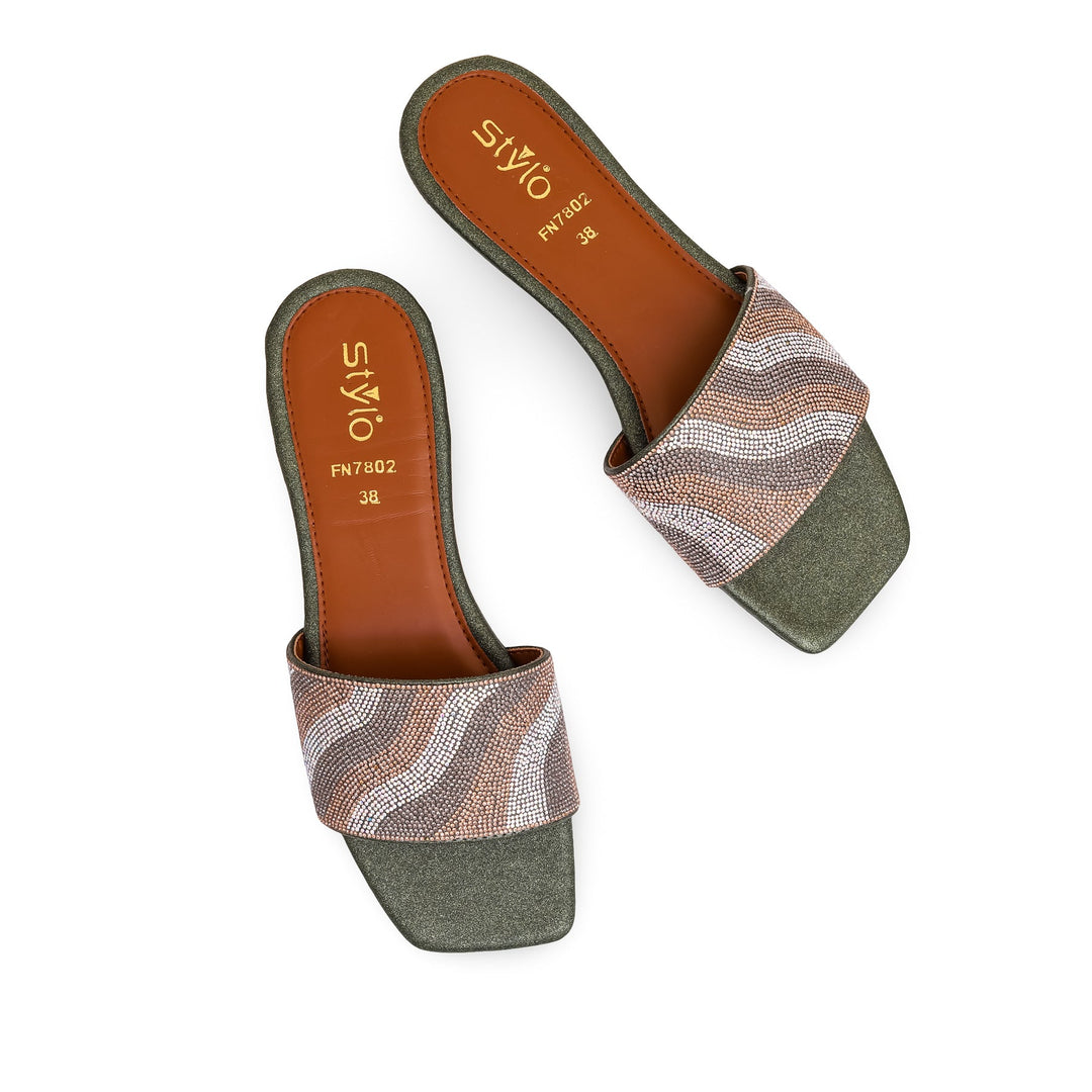 Olive Fancy Slipper FN7802