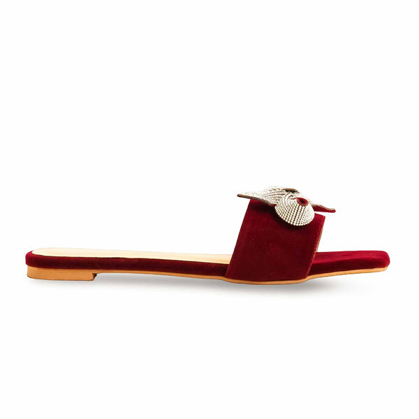 Maroon Fancy Slipper FN7881