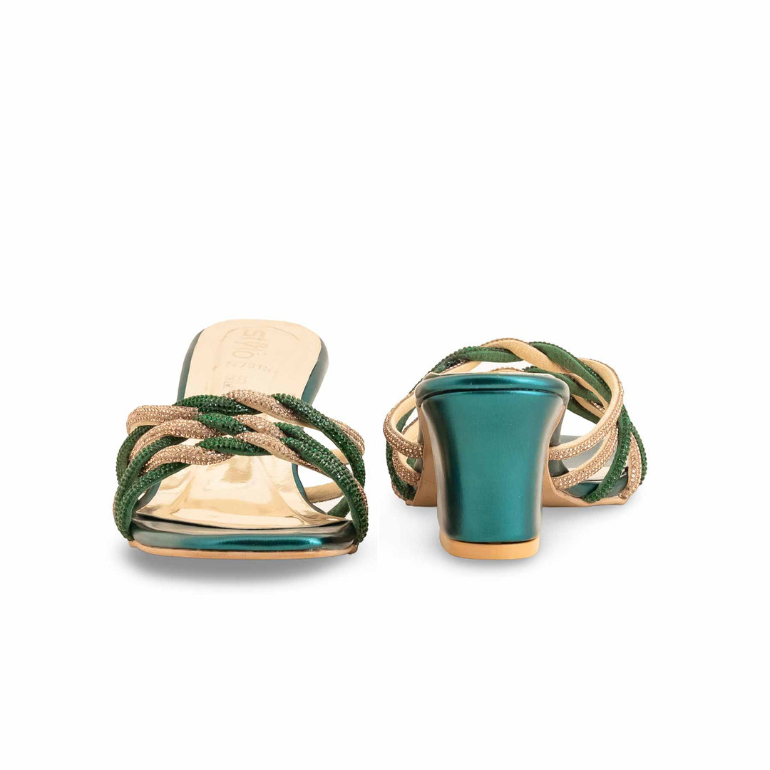 Green Fancy Slipper For Ladies FN7915