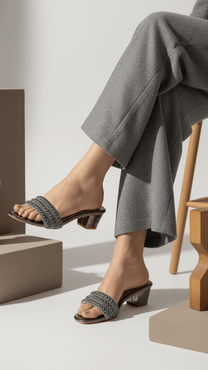 Grey Fancy Slipper FN7921