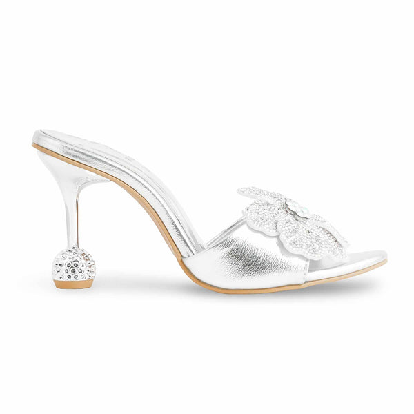 Silver Fancy Bridal Slipper FN7926