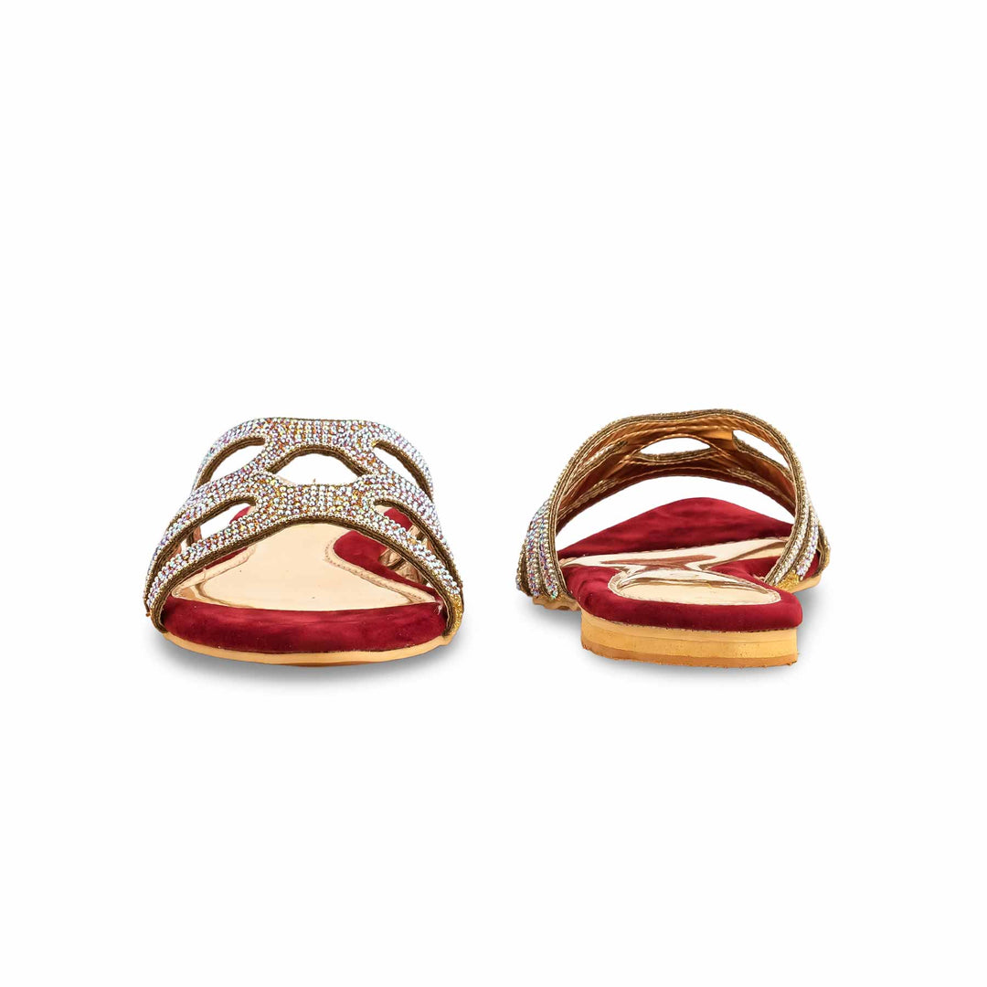 Maroon Fancy Slipper For Ladies FN7932