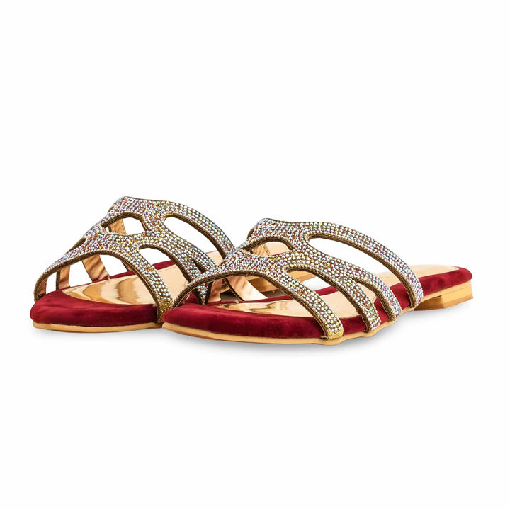 Maroon Fancy Slipper For Ladies FN7932