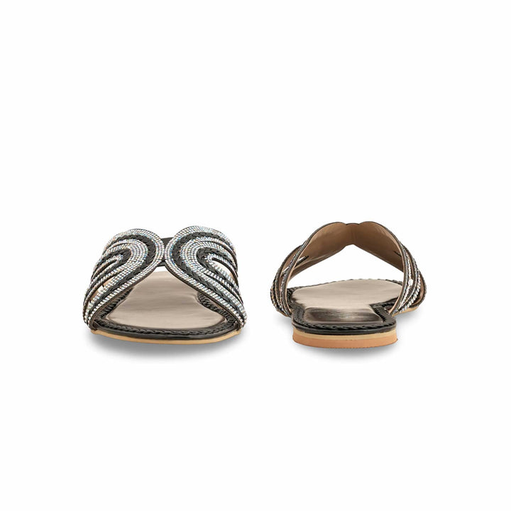 Black Fancy Slipper For Ladies FN7937