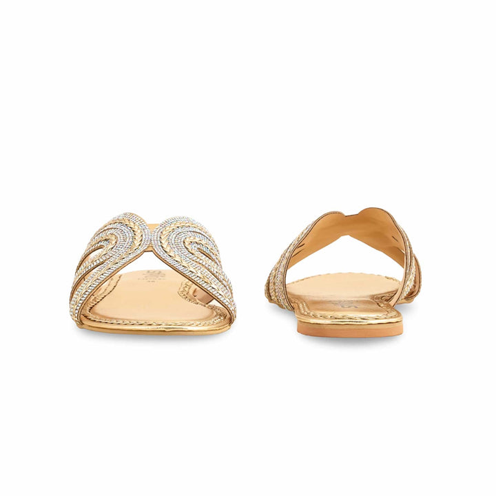 Golden Fancy Slipper For Ladies FN7937