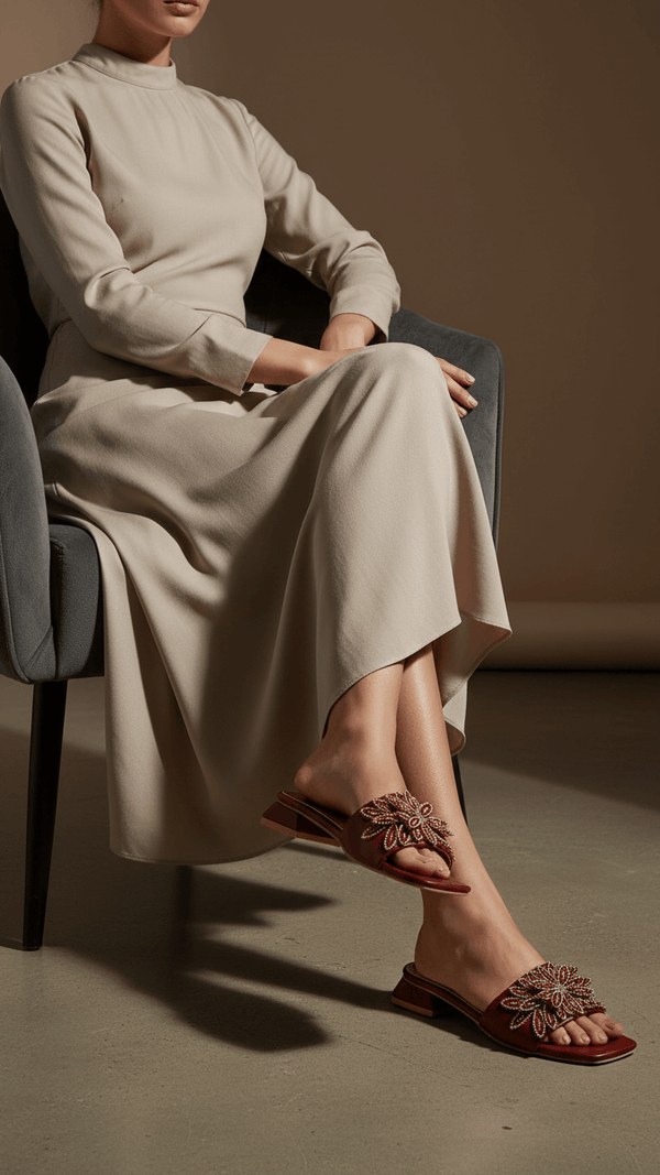 Maroon Fancy Slipper FN7945