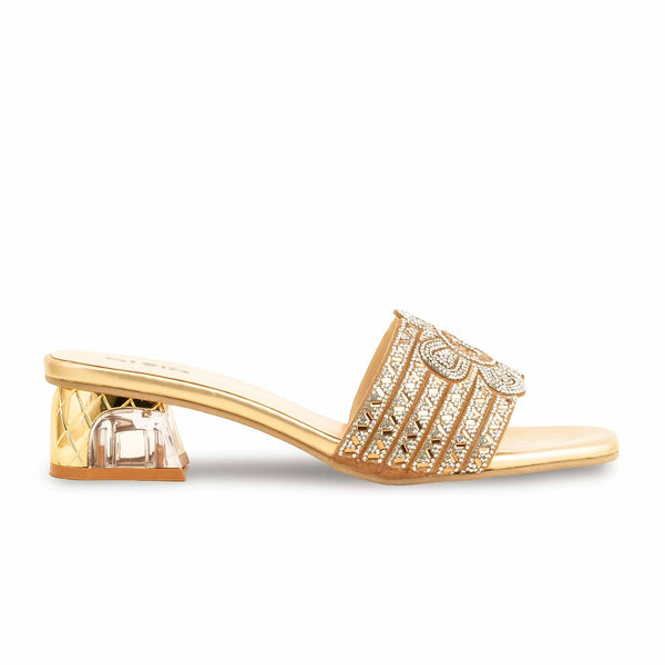 Golden Fancy Slipper For Women FN7949