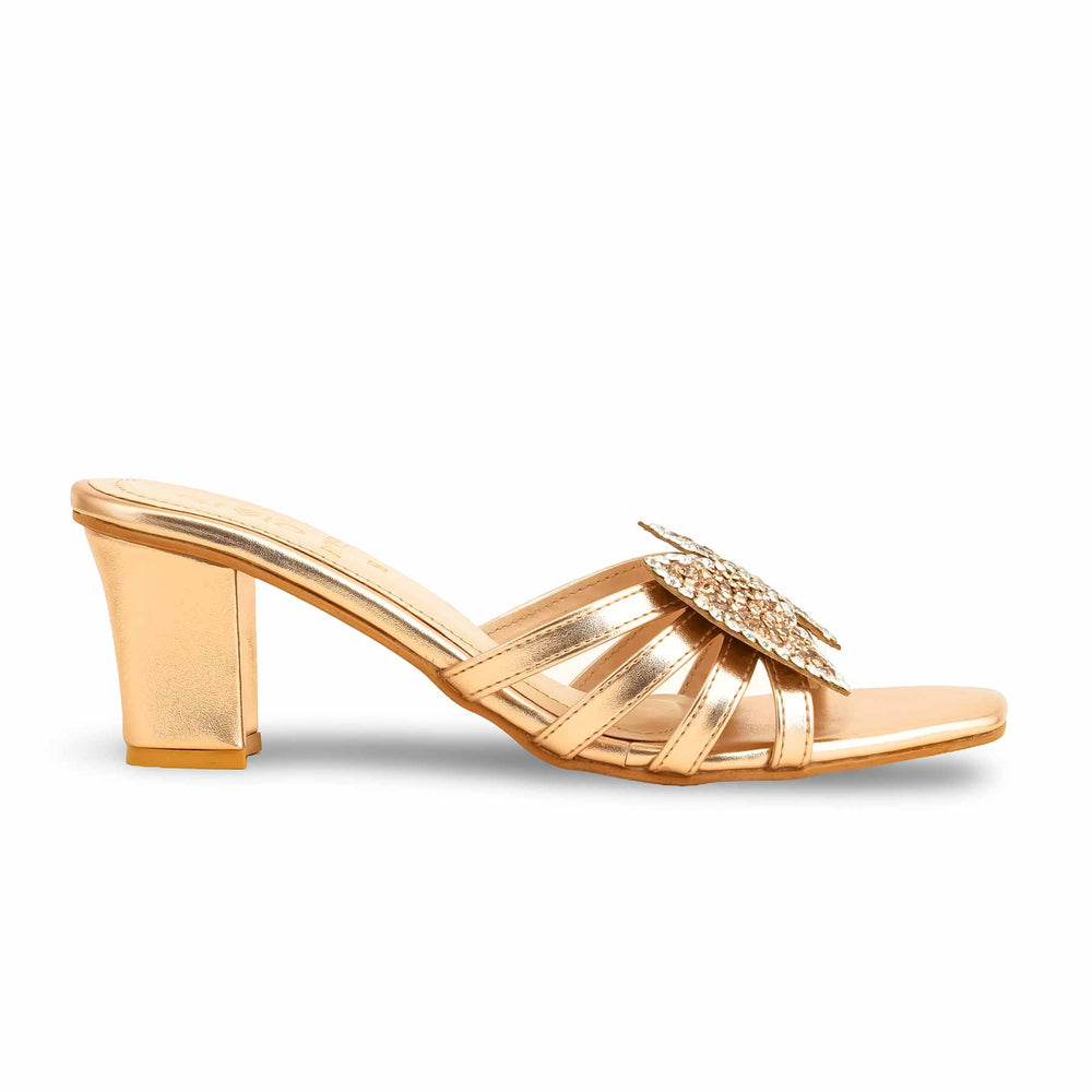Peach Fancy Slipper For Ladies FN7955