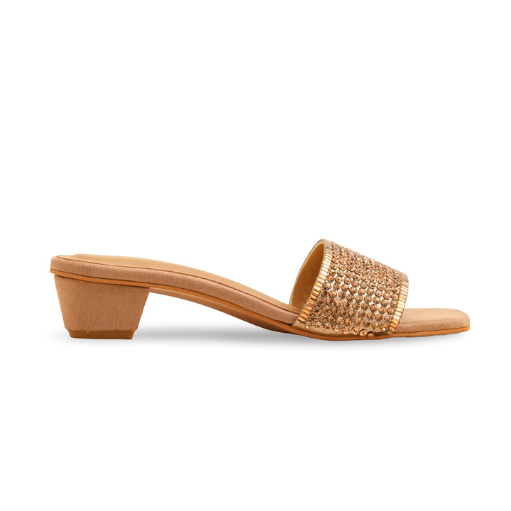 Golden Fancy Slipper For Women FN7960
