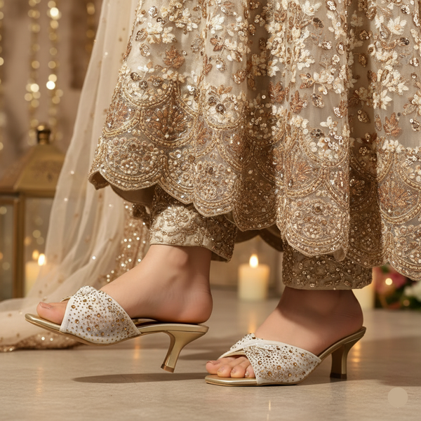 Golden Fancy Bridal Slipper FN7972