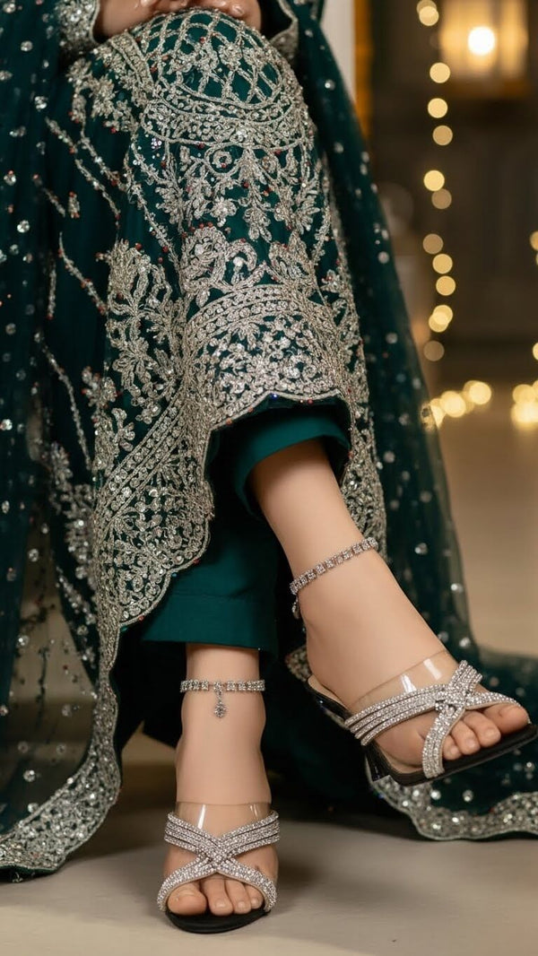 Black Fancy Bridal Slipper FN7973