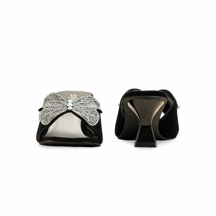 Black Fancy Slipper For Women FN7974