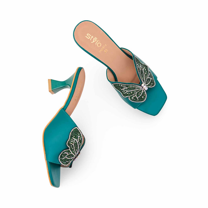 Green Fancy Slipper For Ladies FN7974