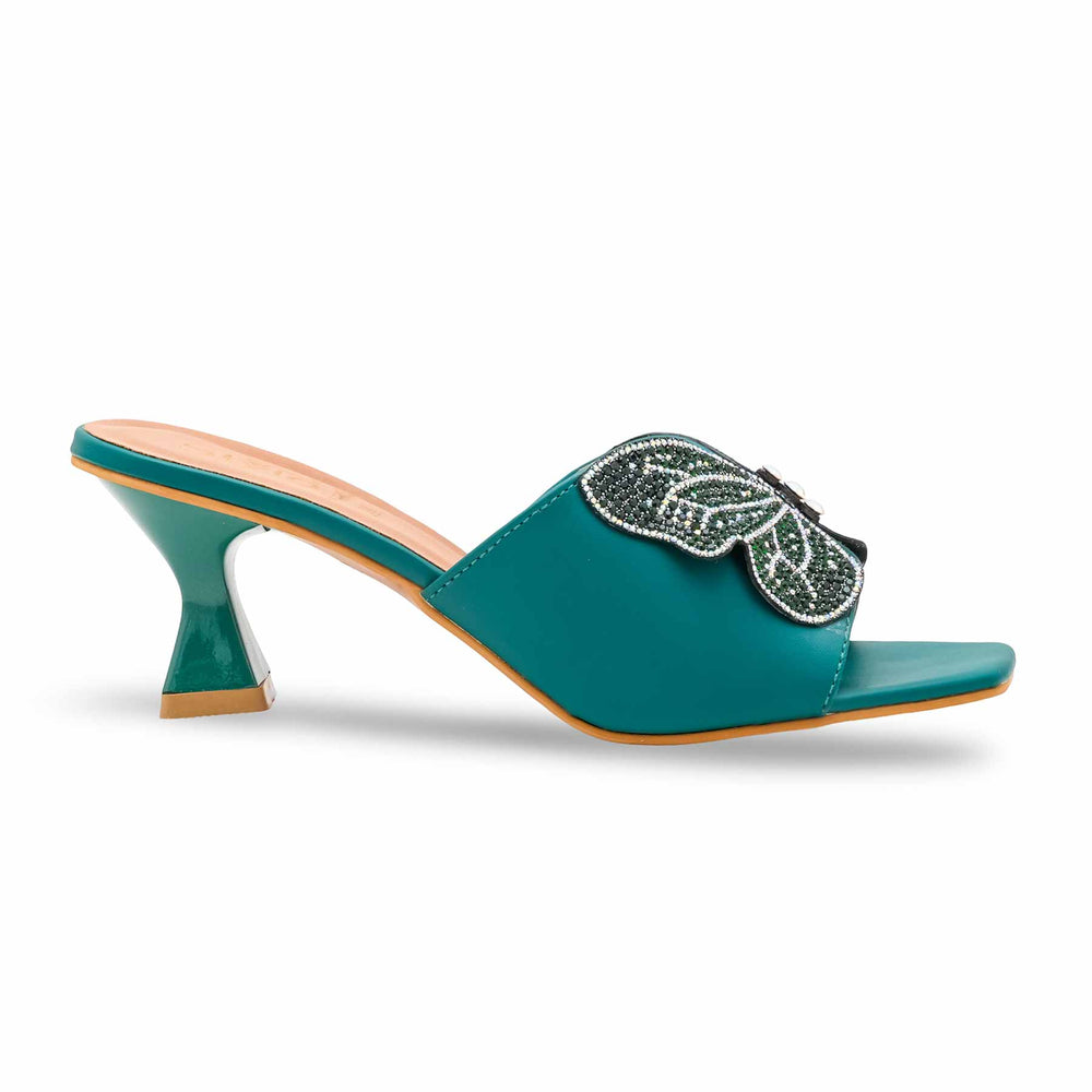 Green Fancy Slipper For Ladies FN7974