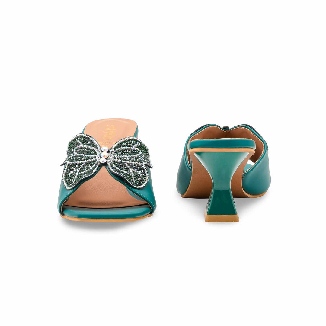 Green Fancy Slipper For Ladies FN7974