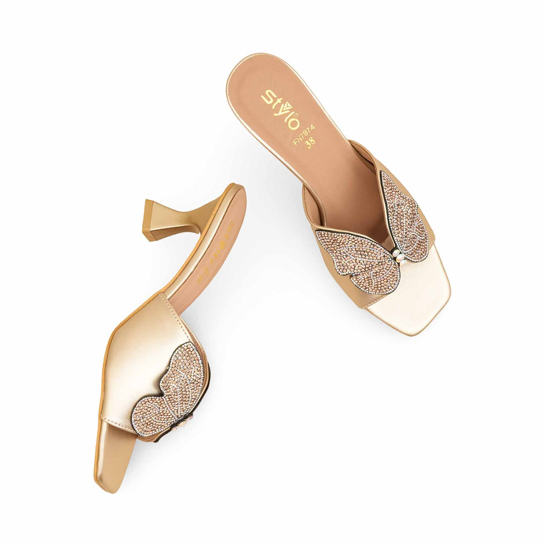 Golden Fancy Slipper For Women FN7974