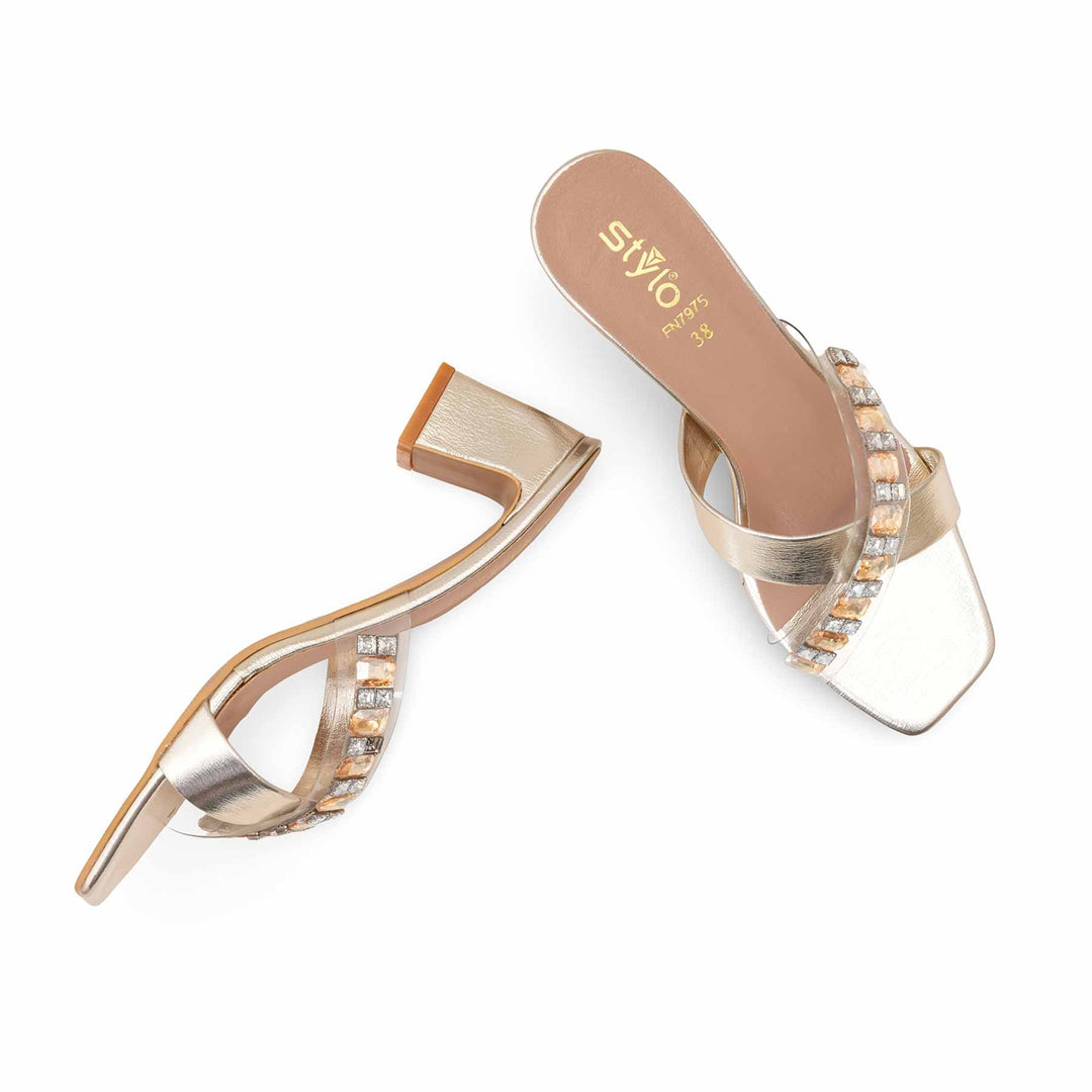 Golden Fancy Slipper For Women FN7975