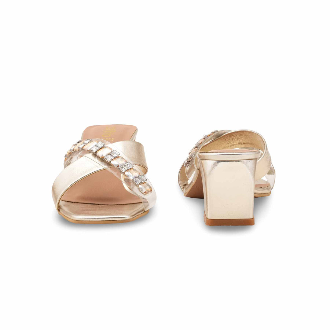 Golden Fancy Slipper For Women FN7975