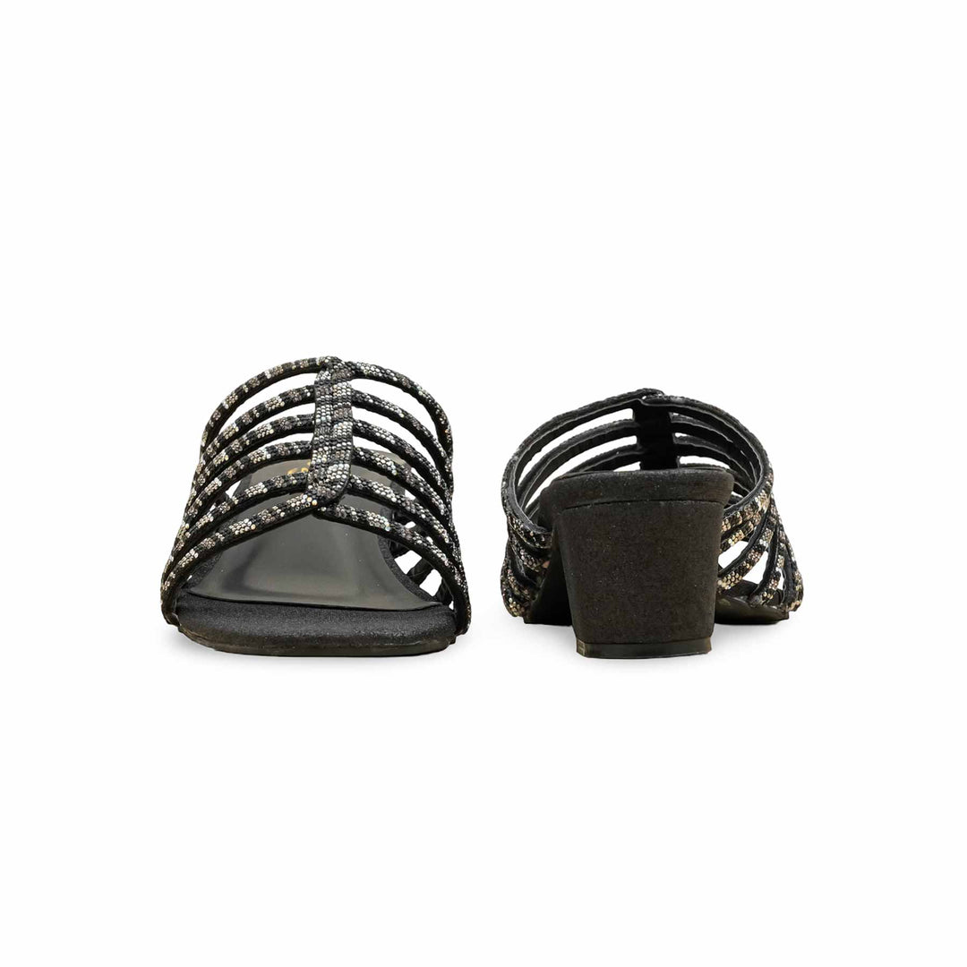 Black Fancy Slipper For Women FN7979