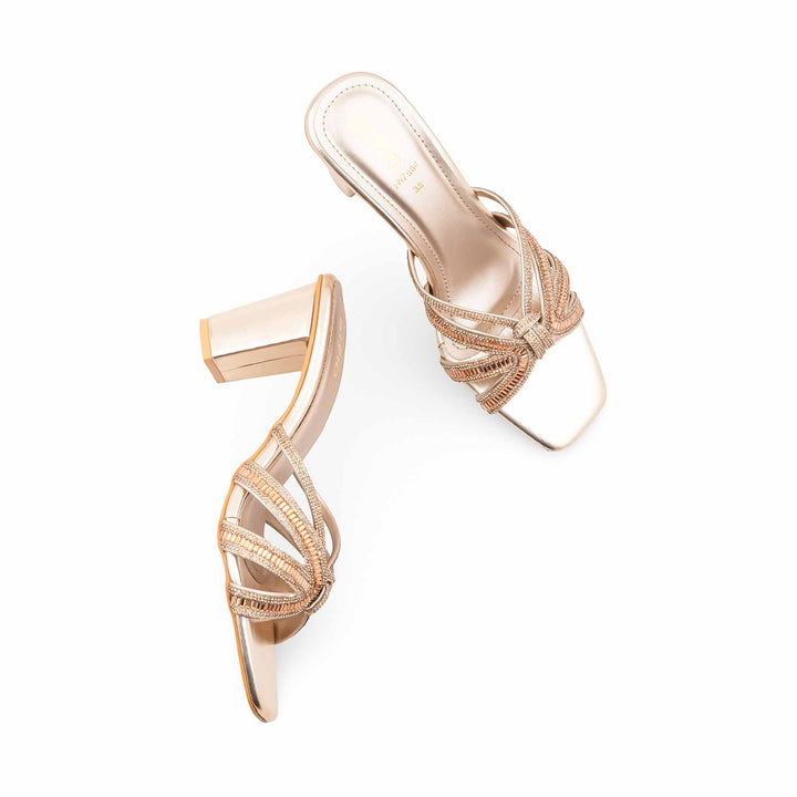 Golden Fancy Slipper For Ladies FN7984