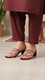 Maroon Fancy Women Slipper FN7988